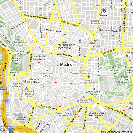 Madrid City carte